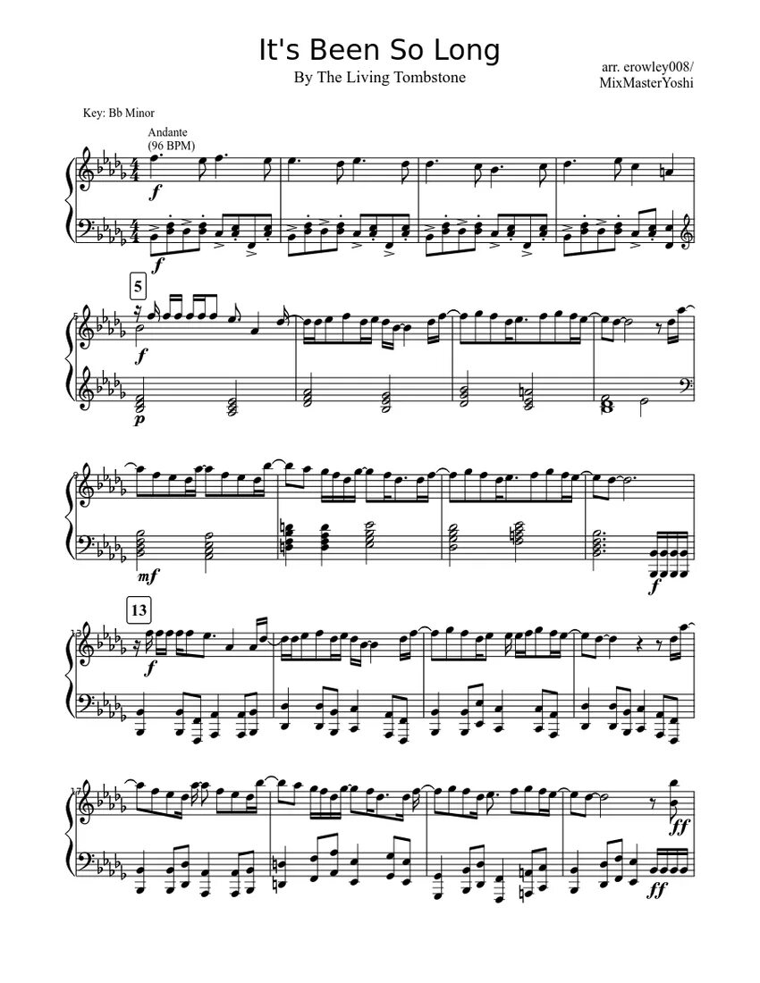 Песня it s be so long. Its been so long Ноты. Its been so long Ноты для фортепиано. Ноты для фортепиано FNAF Song. FNAF 1 Ноты для фортепиано.