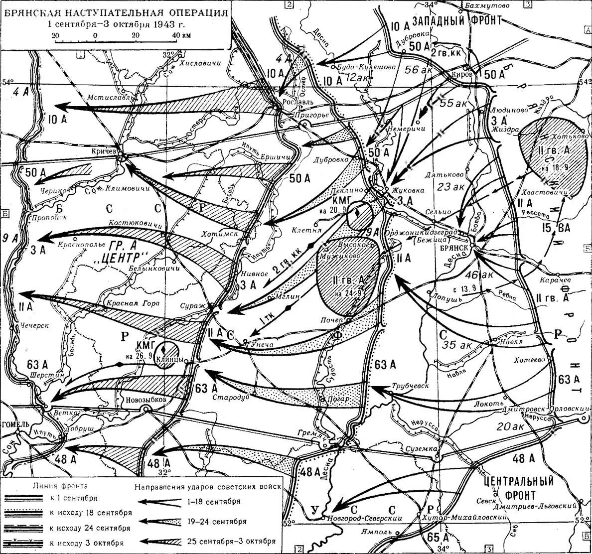 Брянская наступательная операция 1943. Брянская наступательная операция карта. Брянская наступательная операция 1943 года карты. Освобождение Брянска 1943 карта.