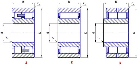 Роликовый подшипник чертеж