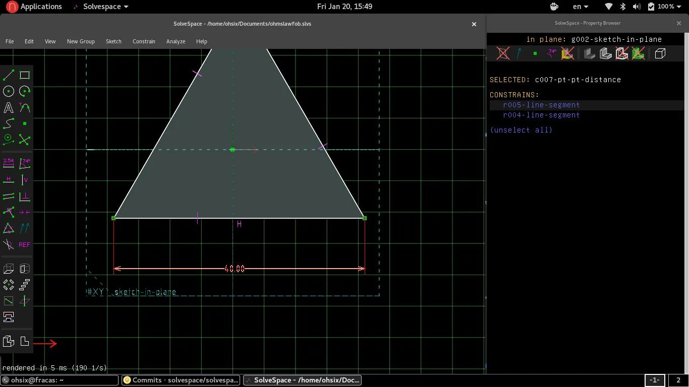 Solvespace. Примеры работ в librecad. рабочее окно программы последняя версия solvespace.