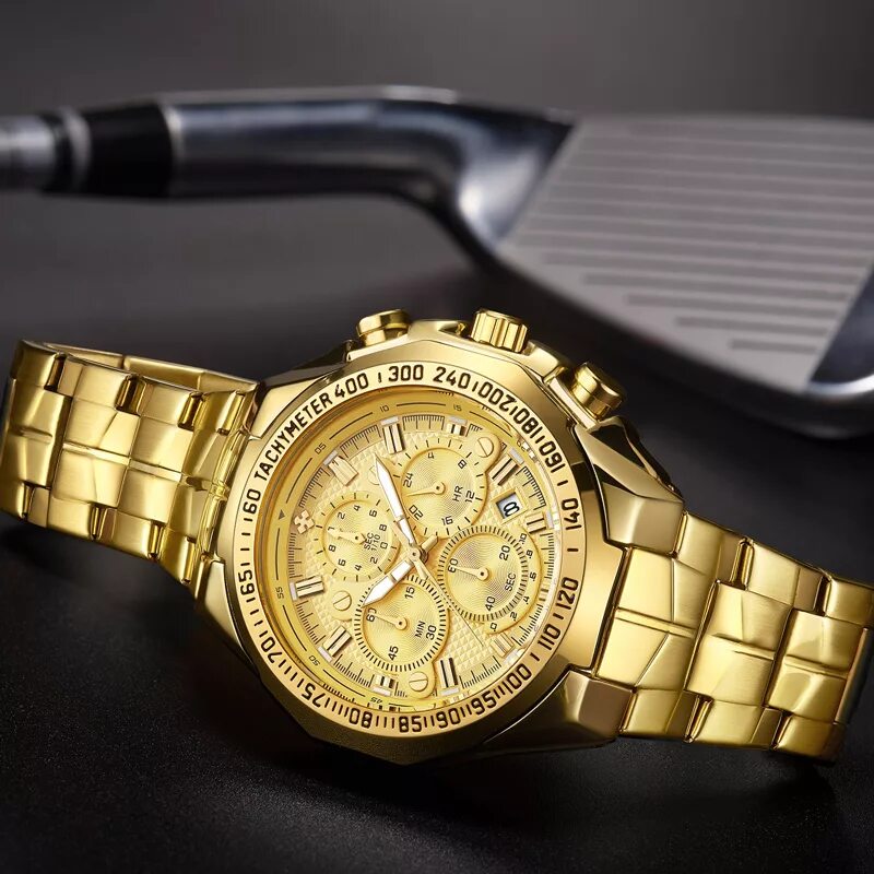 Часы WWOOR Chronograph. WWOOR 8868m. Chronograph часы мужские золотые наручные. Часы Голд тайм золотые с хронографом.