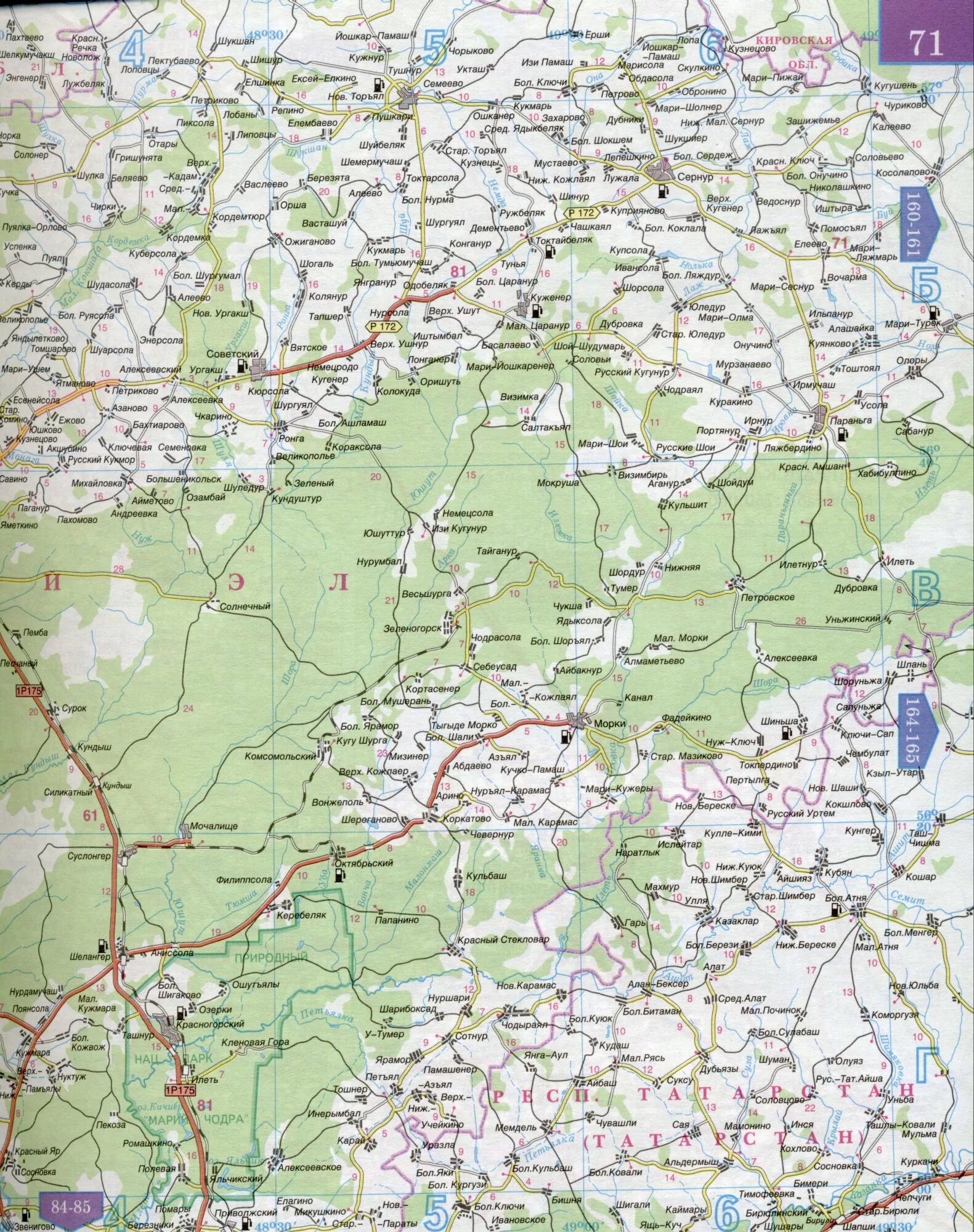 карта дорог марий