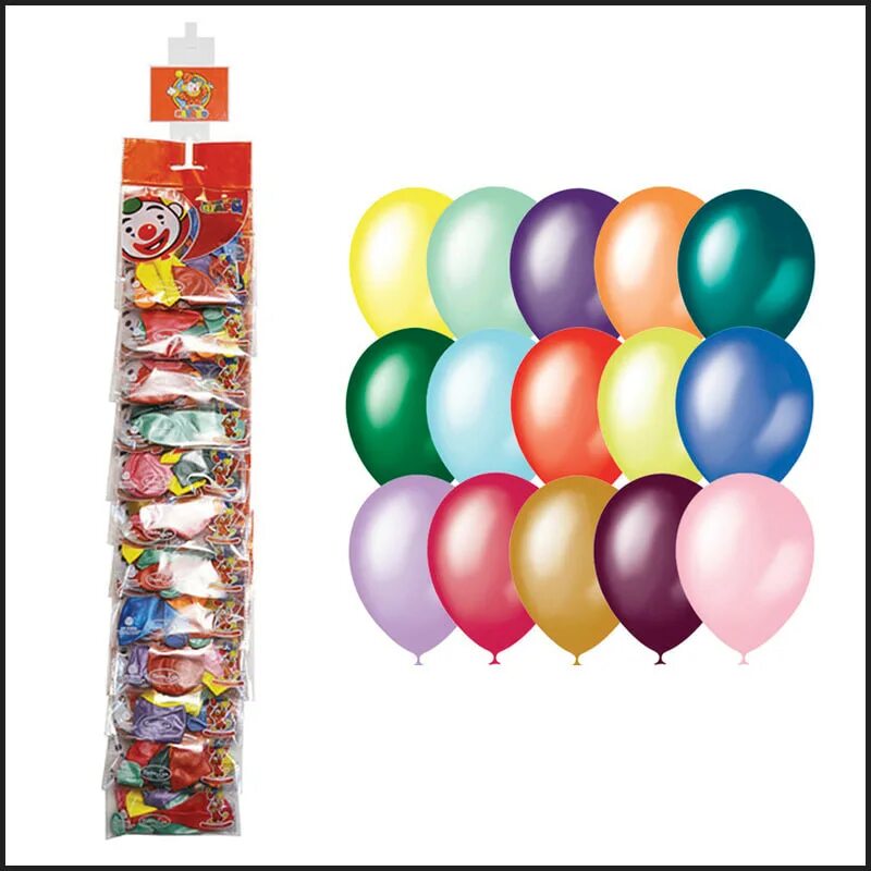 Воздушные шарики упаковка. Шары воздушные Золотая сказка 25см, комплект 10шт, ассорти 5 цветов/105011. Упаковка шаров. Упаковка латексных шаров. Шарики в упаковке.
