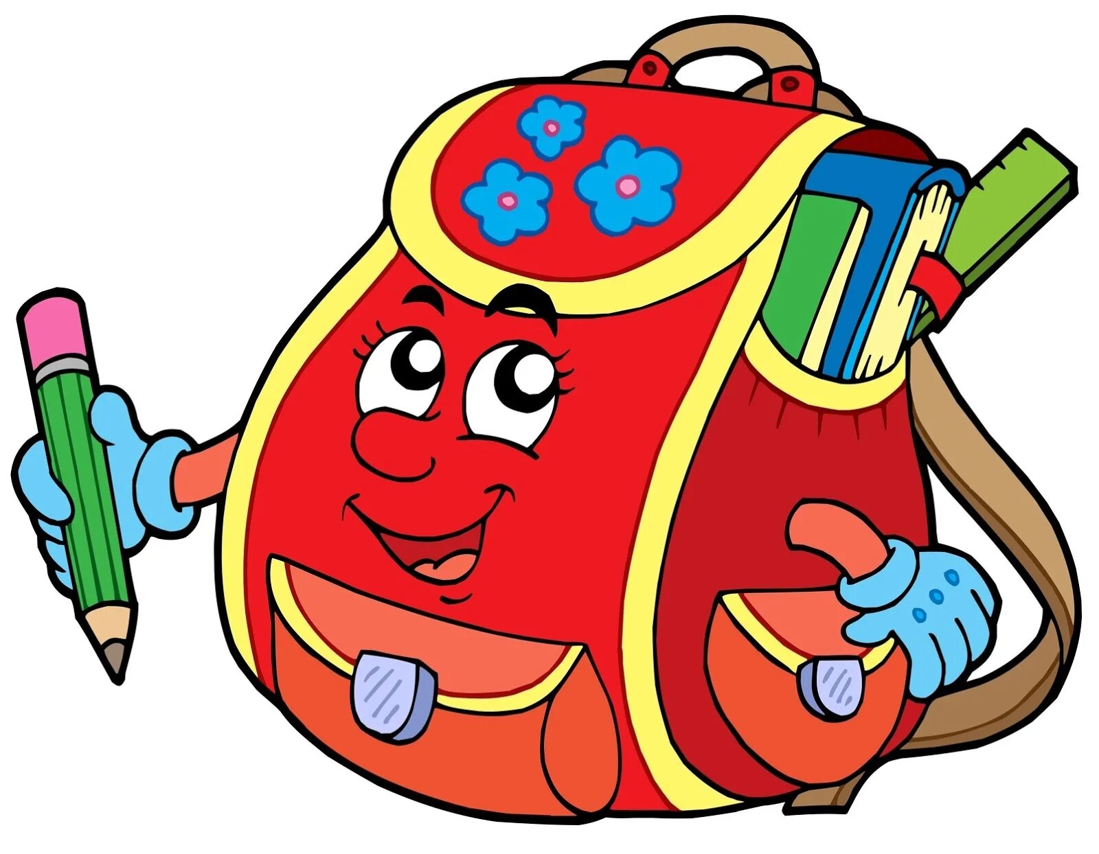 Портфель со школьными принадлежностями. Портфель школьный. Портфель мультяшный. Веселый портфель. Ранец для первоклассника с паровозом.