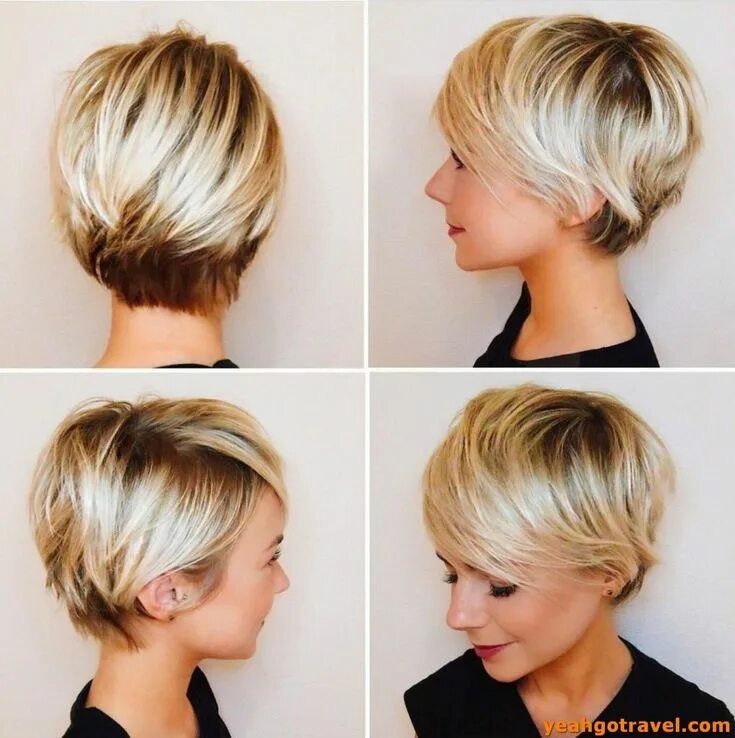 100%) Короткая женская стрижка каре на ножке 2022-2023: 104 фото Wedge hairstyle