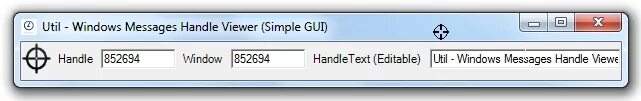 Windows Handle util. Inspect Windows Handle. Personal message окно. Simple view. Handle message