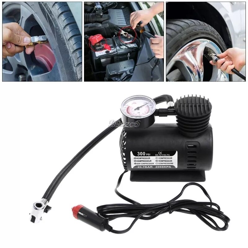 Компрессор автомобильный Tire Inflator DC 12 Volt. Компрессор 300 psi 12v Air Compressor. Tire Inflator DC 12v 300 psi компрессор. Компрессор 300 psi Portable 12volt Air Compressor. Насос автомобильный от прикуривателя купить