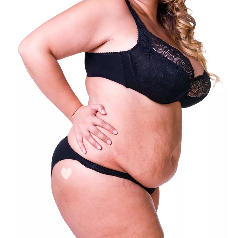 Толстое тело. Живот полной женщины. Женщина с толстым животом.