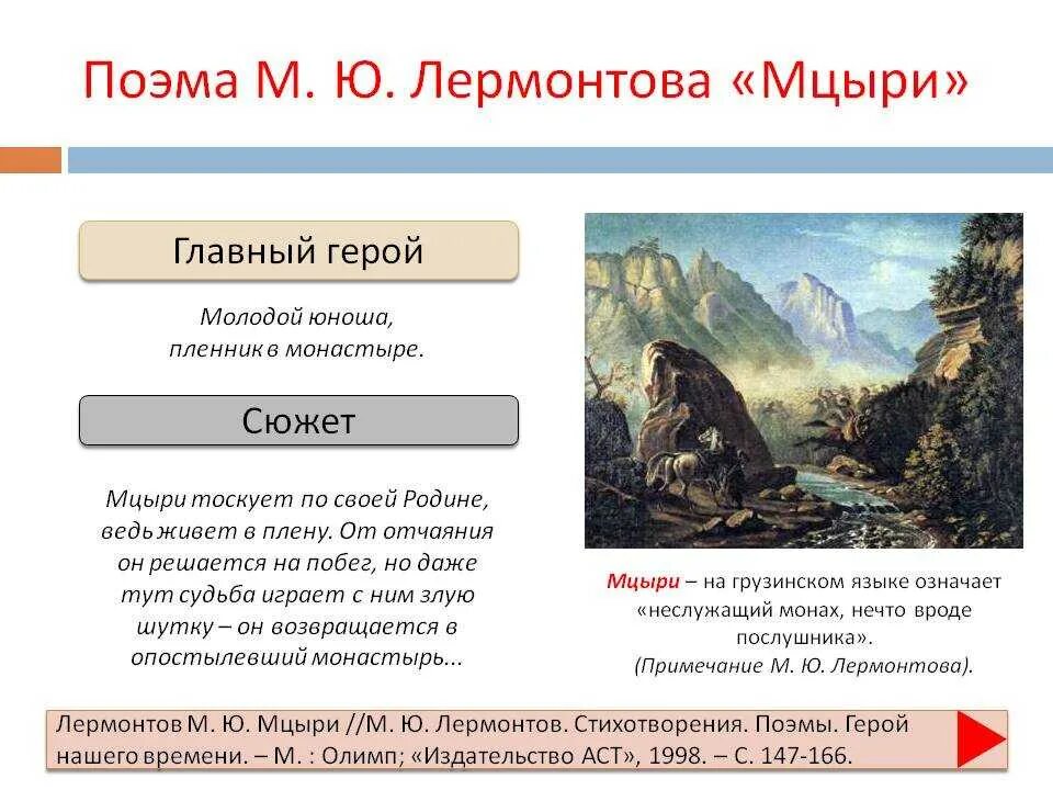 Произведение м ю л. М Лермонтов произведения Мцыри главный герой. М Ю Лермонтов поэма Мцыри. Мцыри главные герои. Главный герой поэмы Мцыри.