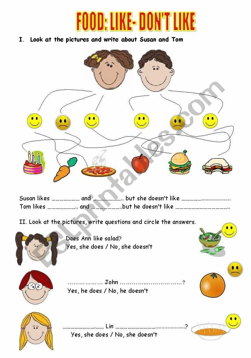 She doesn t like me. Do you like food worksheet. food like don&#039;t like worksheet. food i like i don&#039;t like worksheets. worksheet на тему likes doesn&#039;t like..