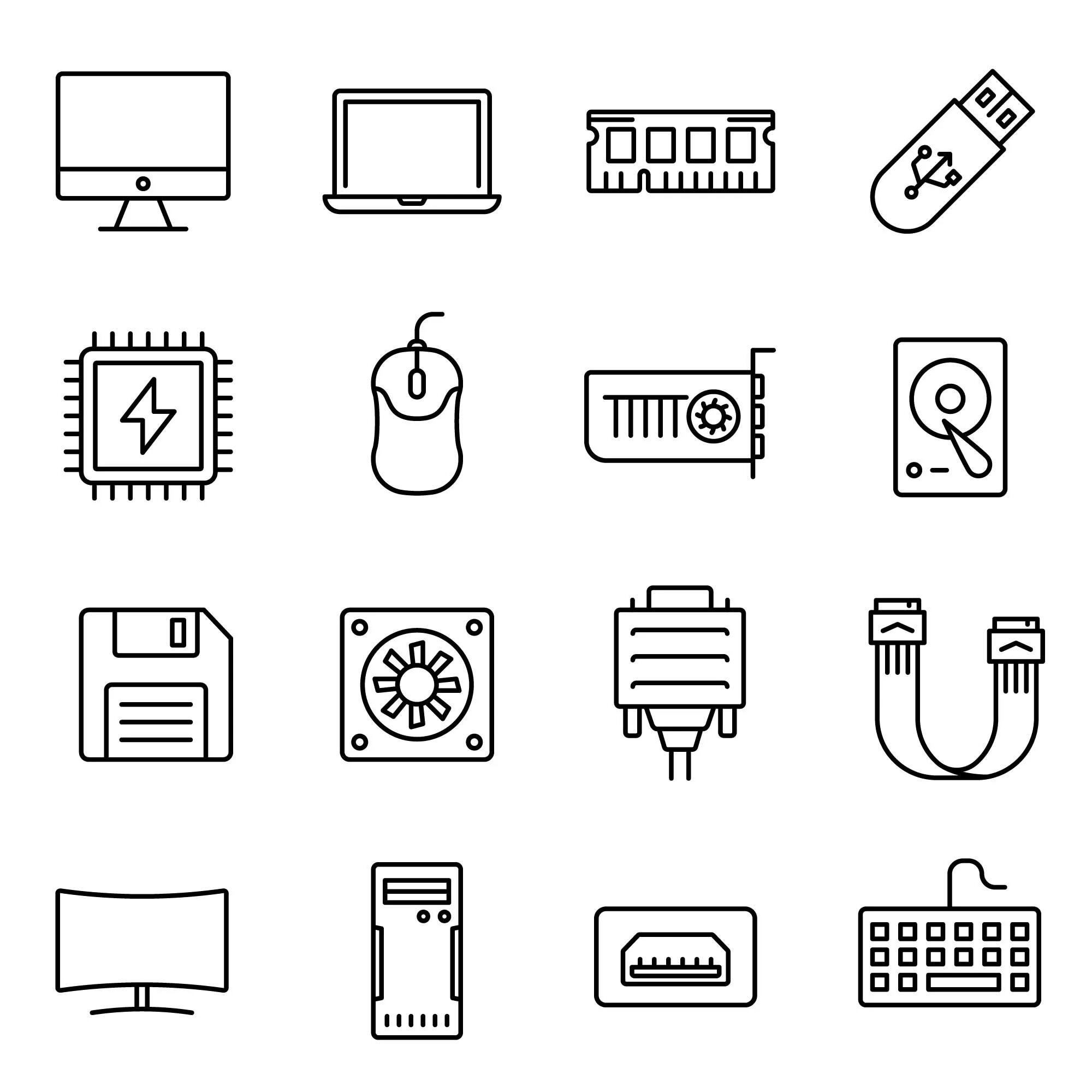 Compose icons. Набор иконок. Монохромные иконки. Иконка вектор компьютерная техника. Набор иконки электроника.