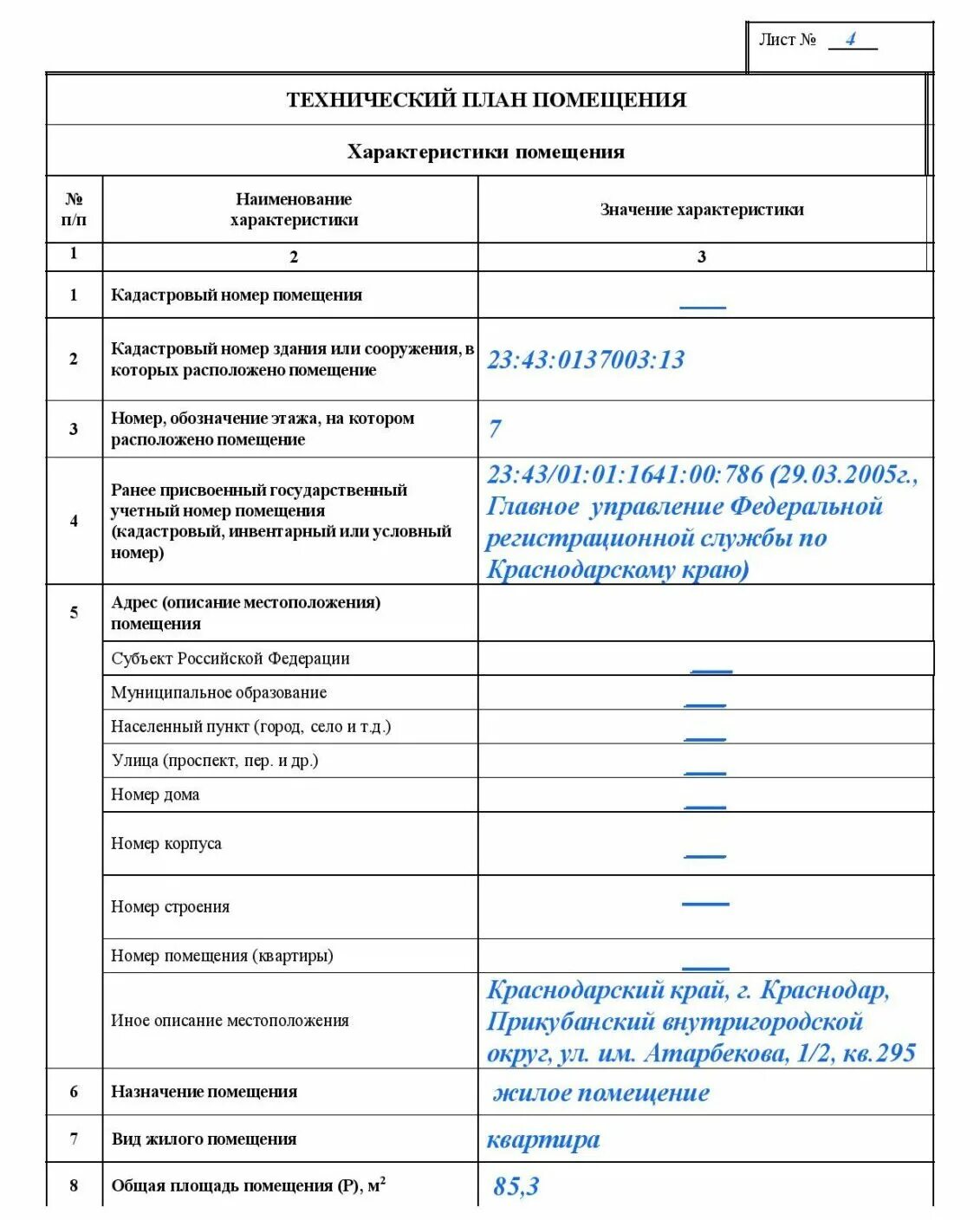 Содержание объекта недвижимости