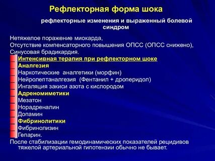 Кардиогенный шок инфузионная терапия