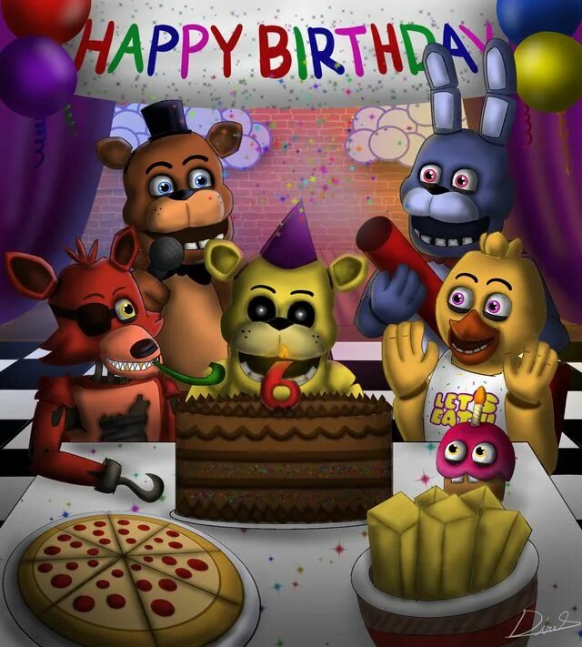 Дата фнаф. Фнаф с днём рождения. фнаф happy birthday. хэппи фнаф. фнаф поздравление с днем рождения.
