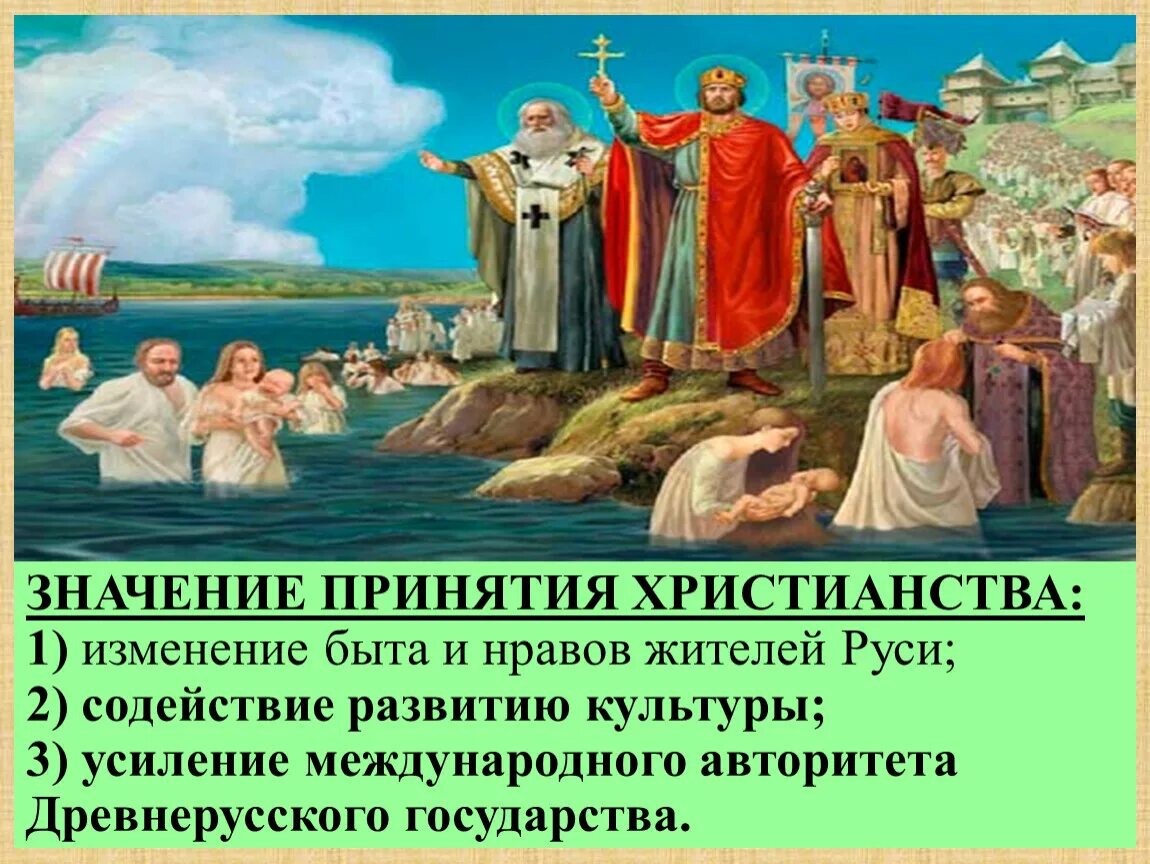 В каком веке христианство стало. 988 Год принятие христианства. Крещение Руси значение принятия христианства.