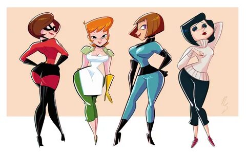 Female skinsuit elastigirl animated comic