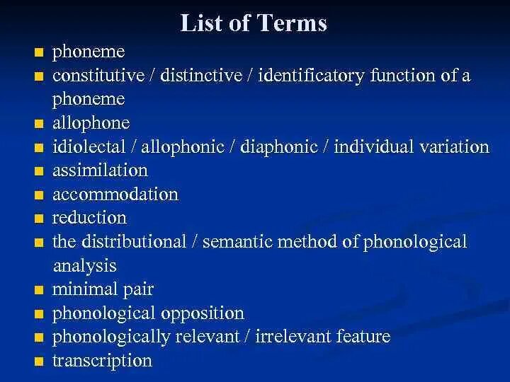 Distinctive features. Constitutive function of the phoneme. Aspects of the phoneme. Distinctive function of phonemes. Constitutive, recognitive and distinctive functions of phonemes..