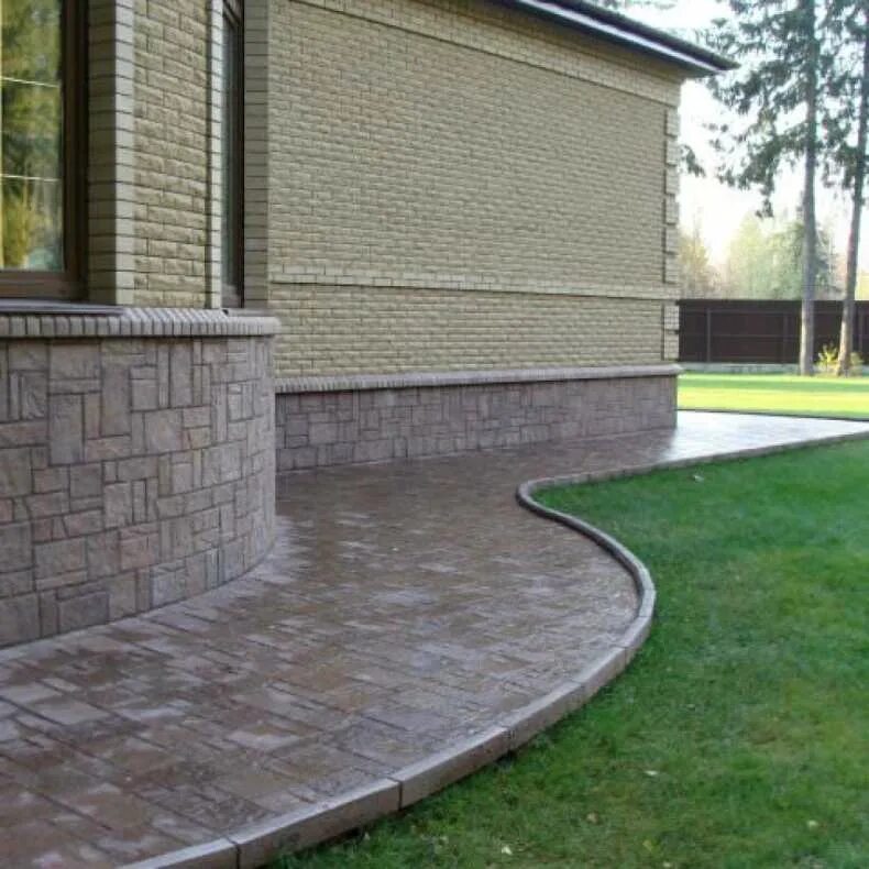 Цокольная отделка фундамента. Плитняк "золото инков" (златолит). Отделка фундамента. Цокольная фасадная планка технониколь. Декоративная отделка цоколя.