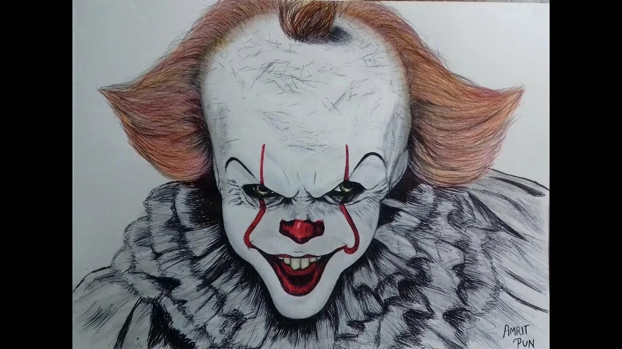 Пеннивайз 1990 карандашом. Как нарисовать оно. Как нарисовать оно. Как нарисовать оно. Клоун пеннивайз скетч.