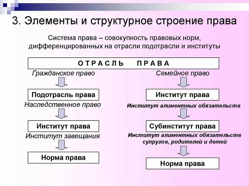 Структура законодательных актов