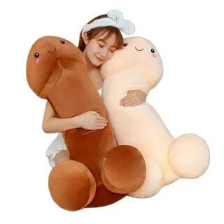 30-90cm Full Size Cute Flesh-colored Penis Plush Toy Pillow image 1.