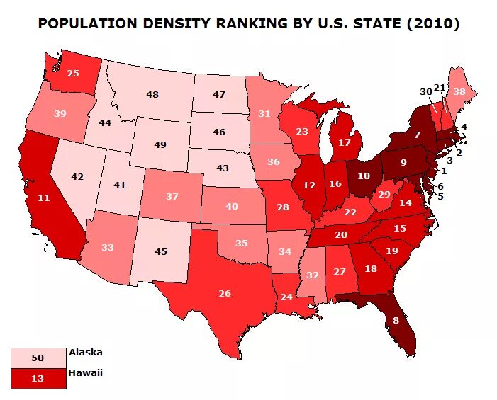 Наибольшая плотность населения северной америки где. Карта плотности населения США. Плотность населения Америки на карте. Карта плотности населения США по Штатам. Карта плотносьтьнаселения США.