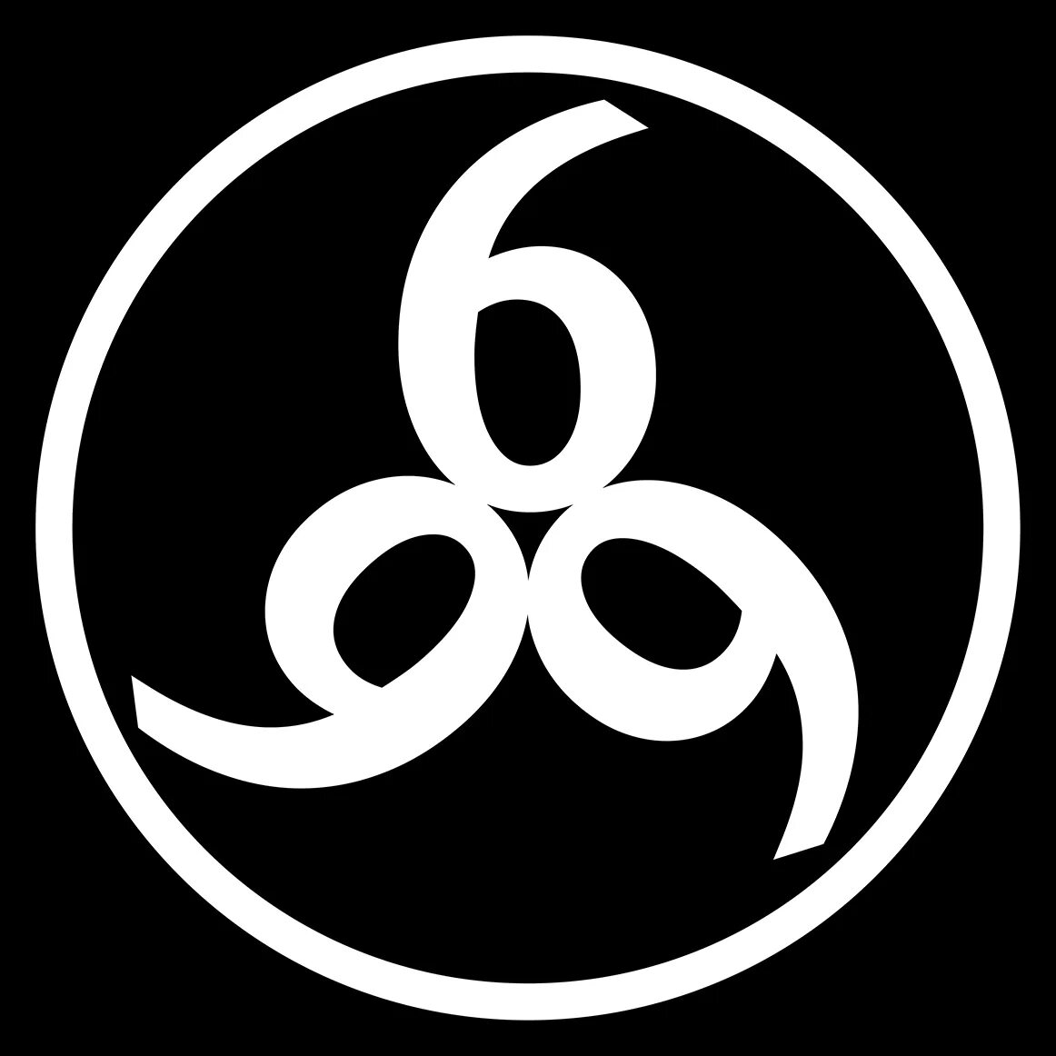 Символ 666. Логотип 666. Знак три 666. Три шестерки.