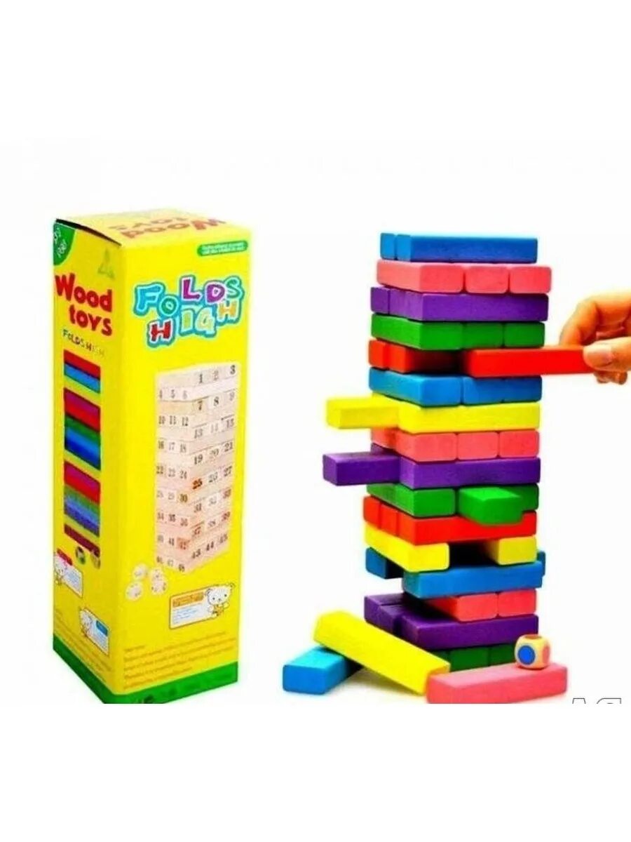 Wood Toys игра Folds High. Игра башня (Дженга). Игра деревянная башня Дженга. Дженга цветная с кубиком. Игра цветные башни