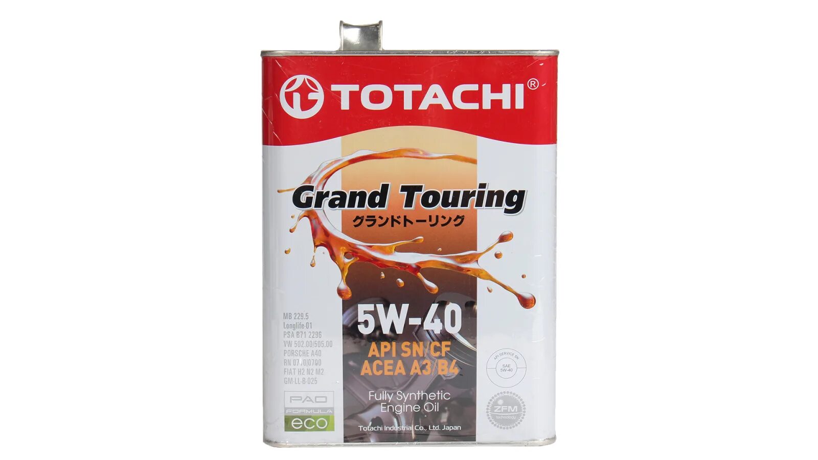 Масло моторное totachi 5w 40. Масло TOTACHI 5w40 Grand Touring. Моторное масло Тотачи 5w40 синтетика. 5w-40 Grand Touring SN/CF. Масло TOTACHI Grand Touring (SN) 5w-40 4л (4шт).