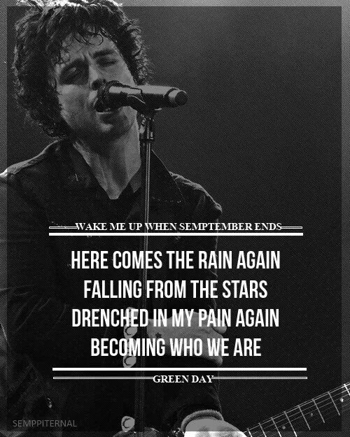 September ends тексты. Green Day Wake me up when September ends Lyrics. Грин Дэй вэйк ми ап. Green Day when September ends. Green Day September ends.