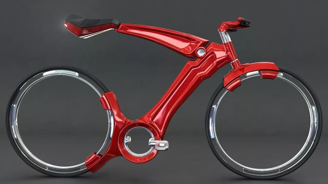 Красный велик маленький. Велосипед будущего. Необычные велосипеды. Футуристический велосипед. Концепты велосипедов.