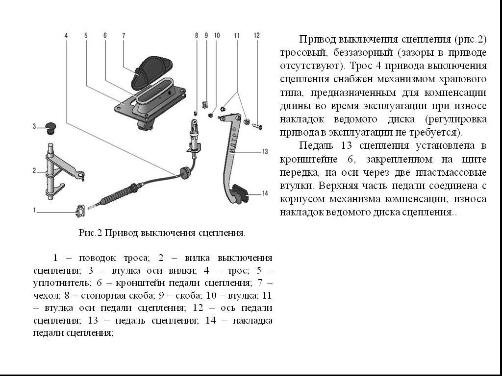 Типы приводов выключения сцепления. Тросовый беззазорный привод выключения сцепления. тросовый привод сцепления схема. механизмы привода выключения сцепления. вилка привода выключения сцепления к7м.