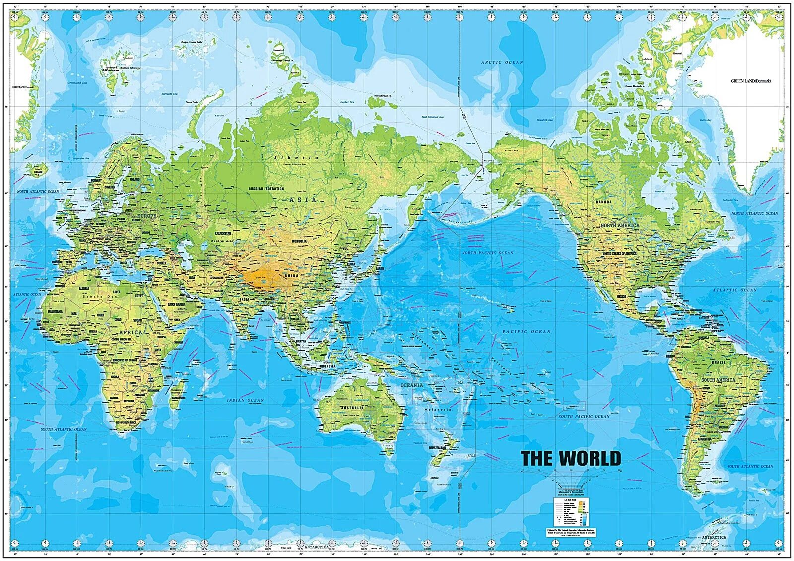 Physical world. Географическая карта.