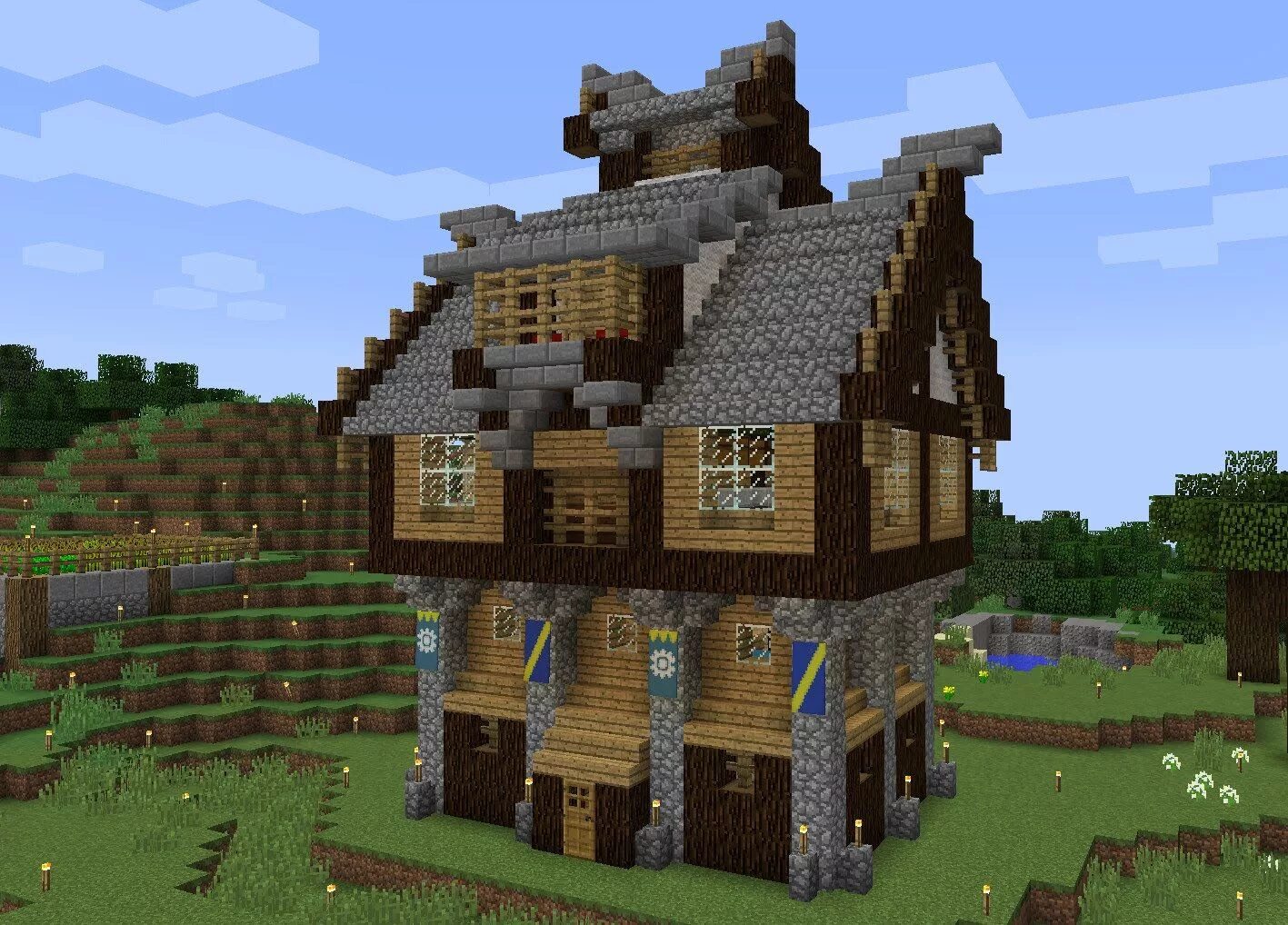 Minecraft 12 net. Minecraft. домик из темного дуба. красивый дом в майнкрафте из темного дуба. дом для игры в minecraft.