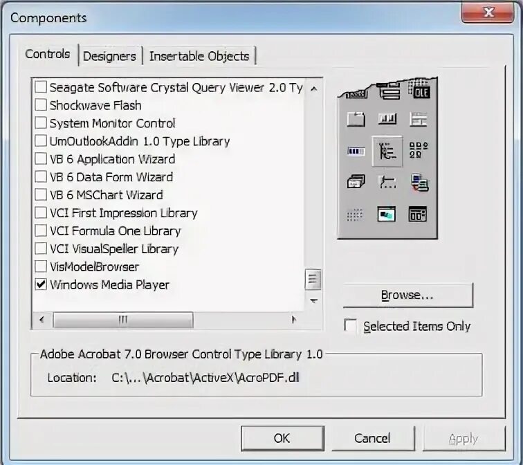 Скины для Microsoft Multimedia Player. Dialog controls