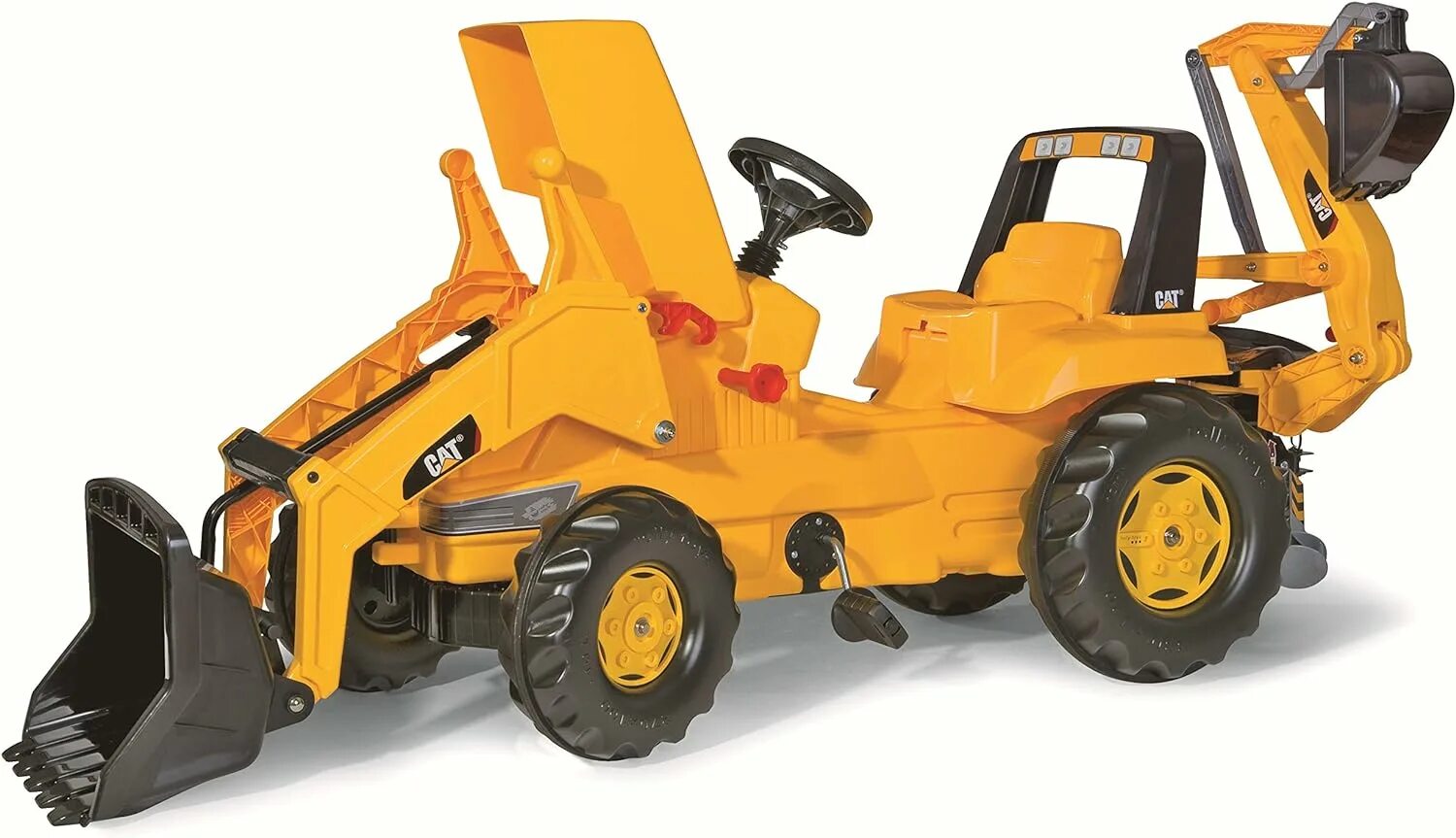 Экскаватор с 2 ковшами. Веломобиль Rolly Toys Junior RT. Ковш Rolly Toys. Ковш Rolly Toys ROLLYBACKHOE 409327. Игрушка трактор Caterpillar.