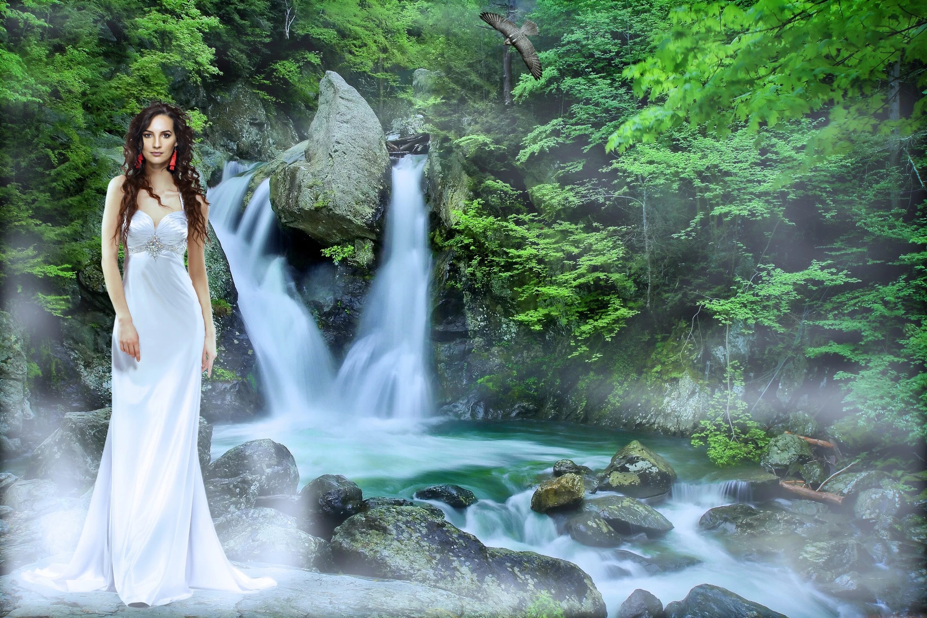 Потоками воды песня. Фон водопад. Девушка у водопада. Водопад девушка природа. Фотосессия у водопада.