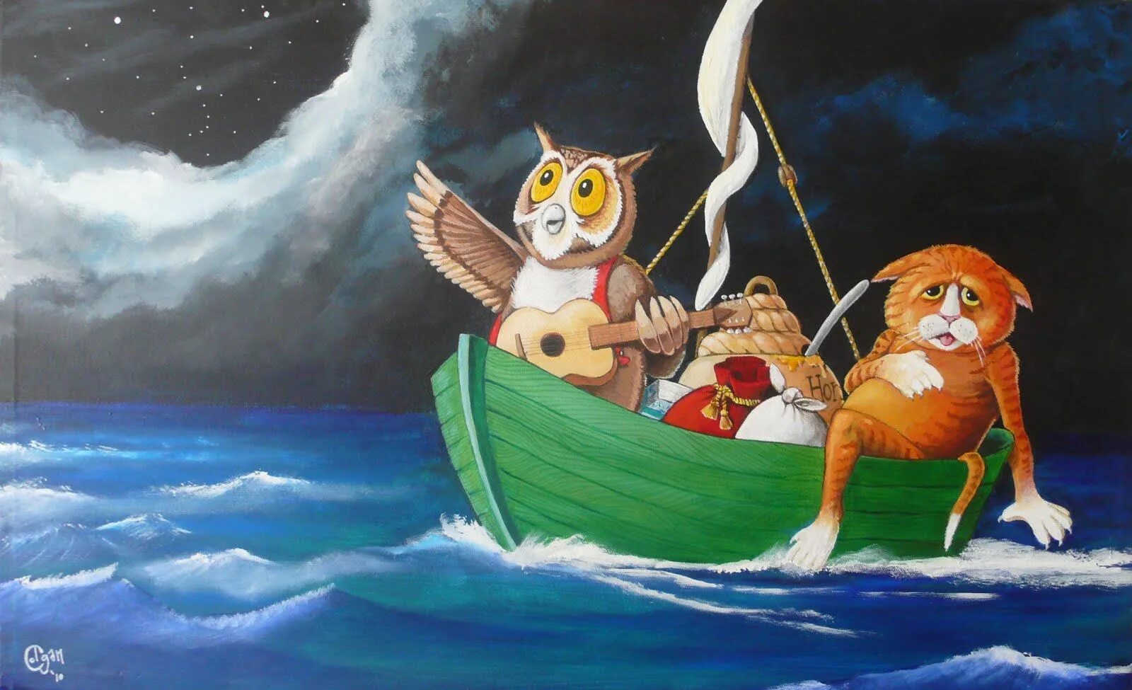 The owl and the pussycat. Сова на море. Сова морская арт. Owl and the Pussycat отель.
