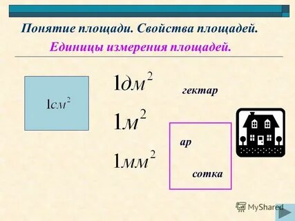 В каких единицах измеряется площадь