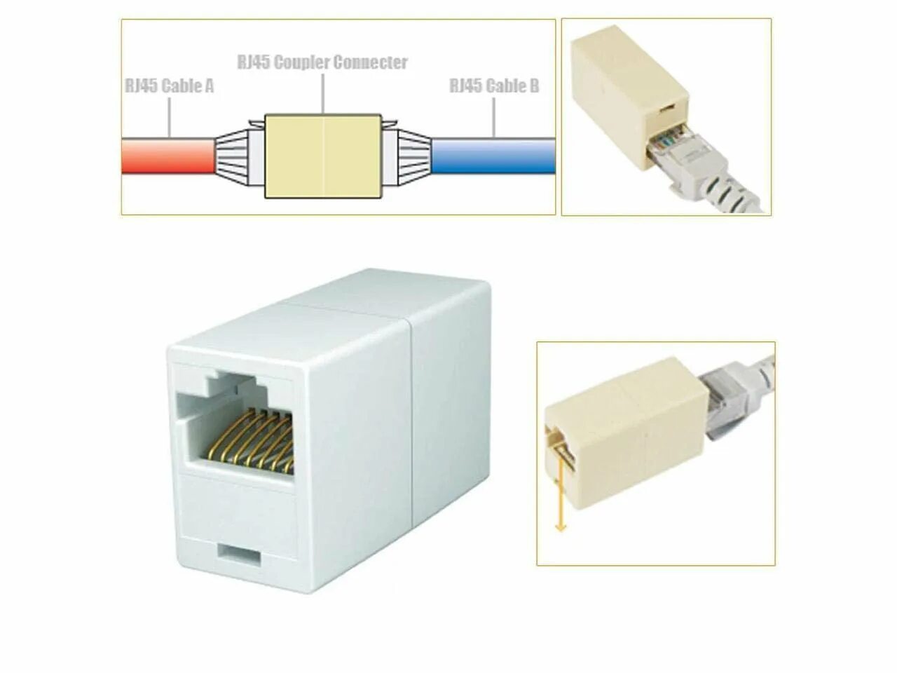 Какие есть интернет кабели. Бочонок для соединения RJ 45. Соединить два изернет кабеля. Соединитель RJ-45f/RJ-45f кат.5e. Проходной соединительный адаптер rj45 rj45 распайка.