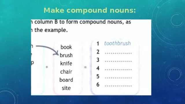 Match the words strong. Make Compound Nouns. Compound Nouns ответы. Спотлайт 6 Compound Nouns. Compound Nouns перевод.