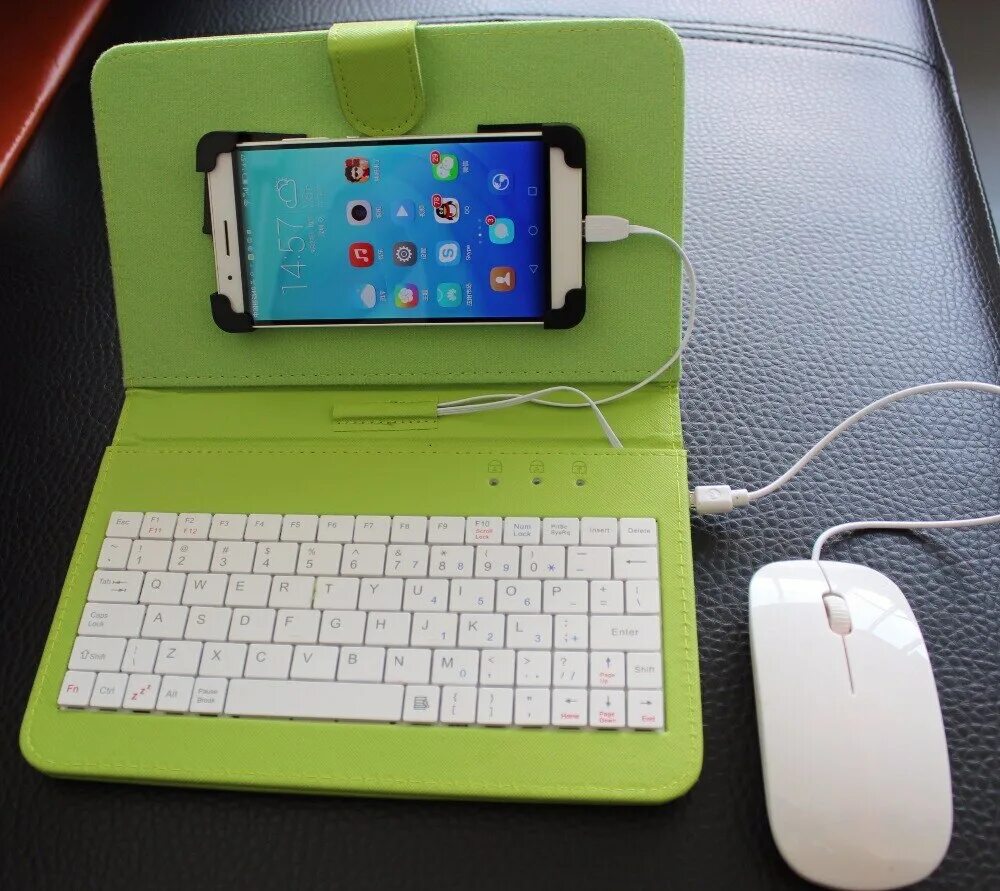Андроид купить новосибирск. Юсб клавиатура для андроид. Чехол с клавиатурой для смартфона. Футляр для планшета с клавиатурой и мышкой. Клавиатура и мышка для телефона.