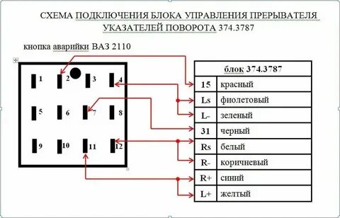 Распиновка переключателя