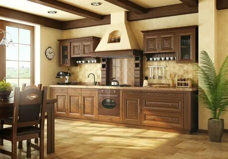 Красивые кухни из дерева