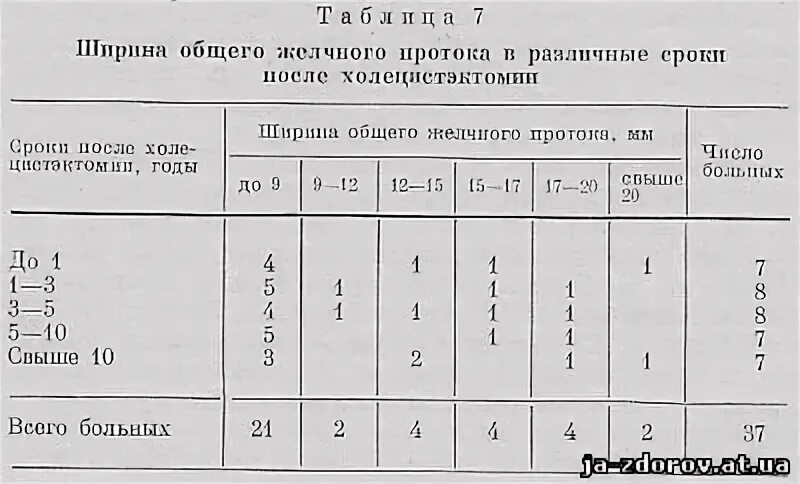 Размеры желчного пузыря у мужчин