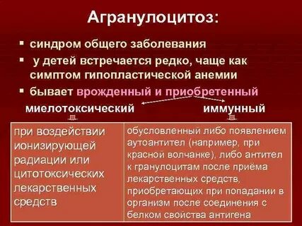 Агранулоцитоз что это