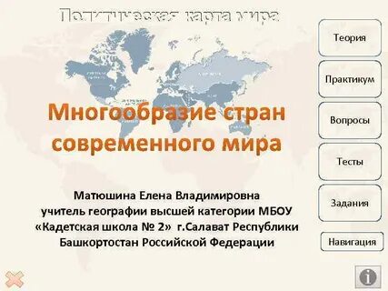 Главный объект политической карты