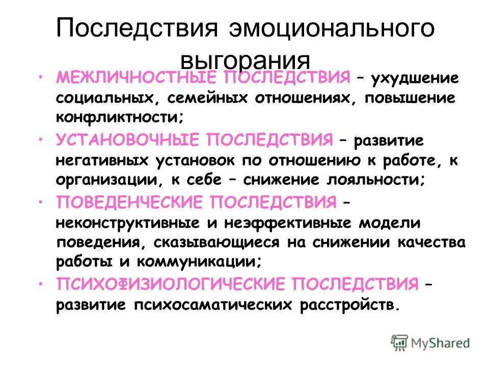 Выгорание т а