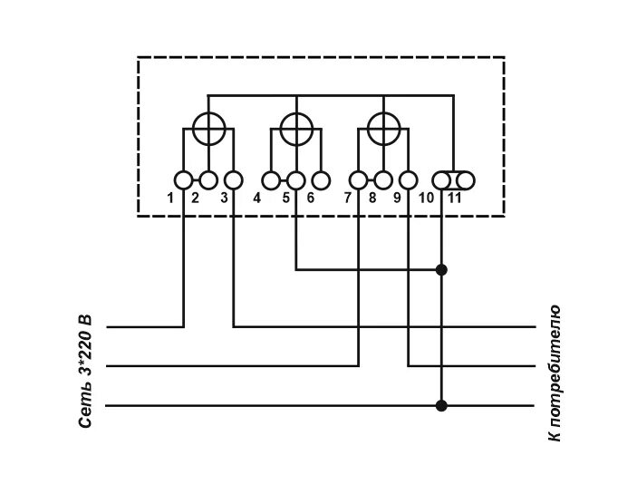 Счетчики электроэнергии Меркурий: Схемы включения счётчика Меркурий 234