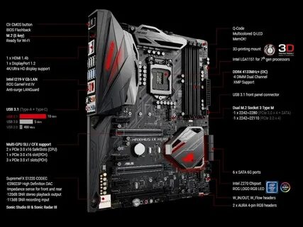 Материнская плата asus rog maximus ix hero